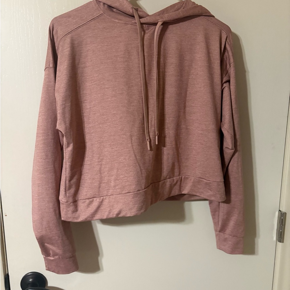 All in Motion Pink Cropped Long Sleeve Hoodie